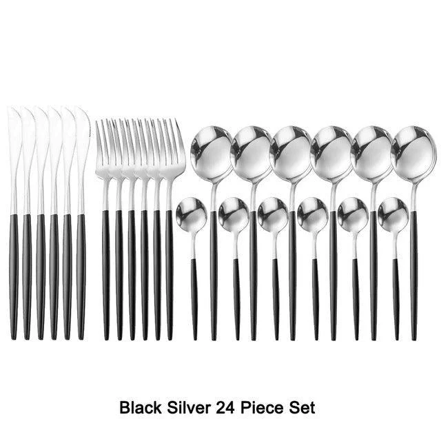 Homeko Of Food 24-piece Stainless Steel Cutlery Set, Paris -