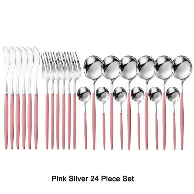 Homeko Of Food 24-piece Stainless Steel Cutlery Set, Paris -