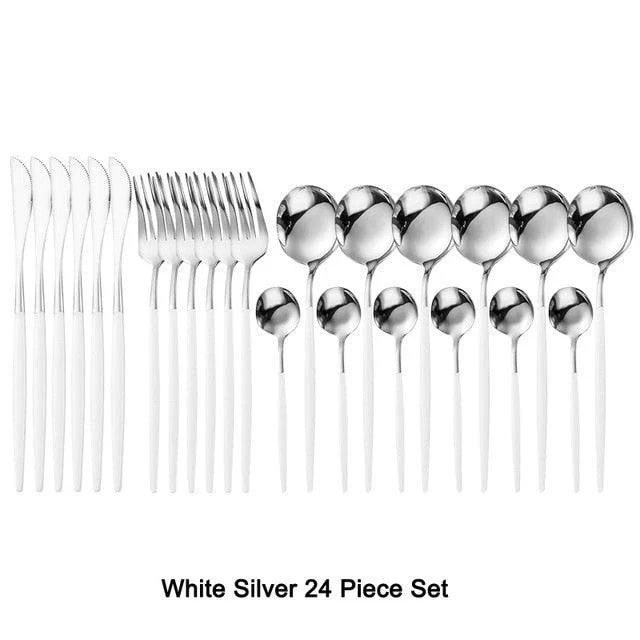 Homeko Of Food 24-piece Stainless Steel Cutlery Set, Paris -
