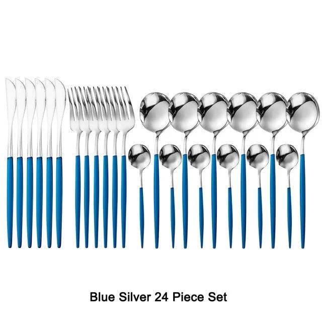 Homeko Of Food 24-piece Stainless Steel Cutlery Set, Paris -
