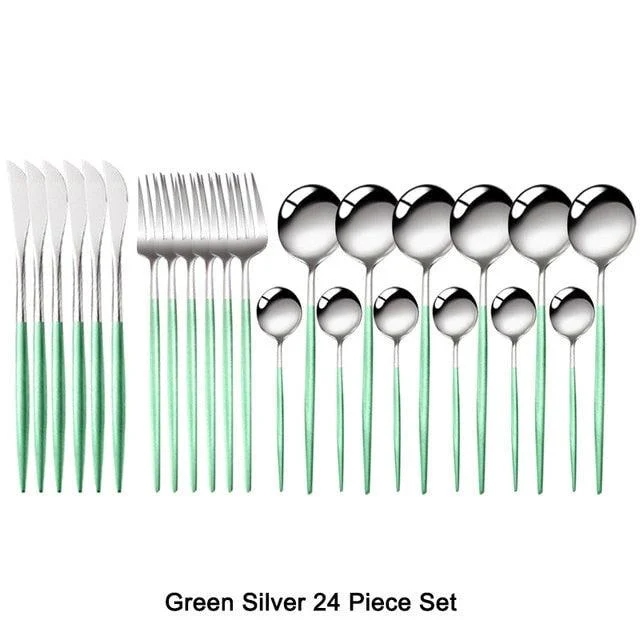 Homeko Of Food 24-piece Stainless Steel Cutlery Set, Paris -