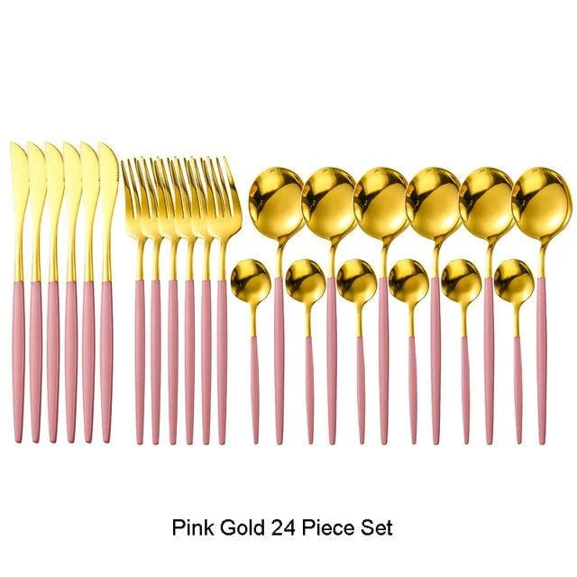 Homeko Of Food 24-piece Stainless Steel Cutlery Set, Paris -