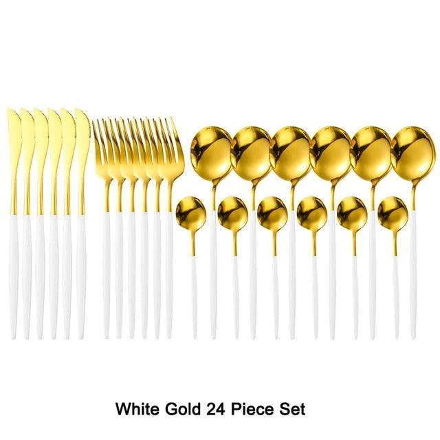 Homeko Of Food 24-piece Stainless Steel Cutlery Set, Paris -
