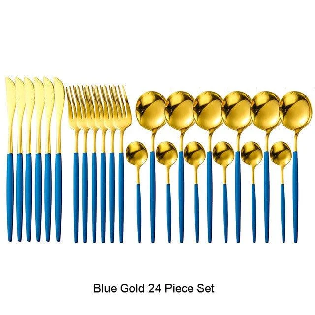 Homeko Of Food 24-piece Stainless Steel Cutlery Set, Paris -