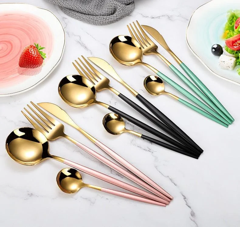 Homeko Of Food 4-piece Stainless Steel Cutlery Set, Paris -