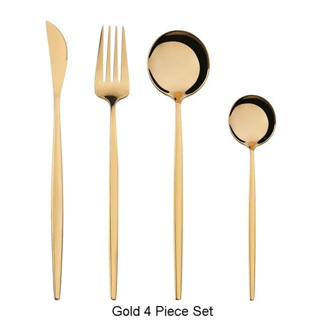 Homeko Of Food 4-piece Stainless Steel Cutlery Set, Paris -