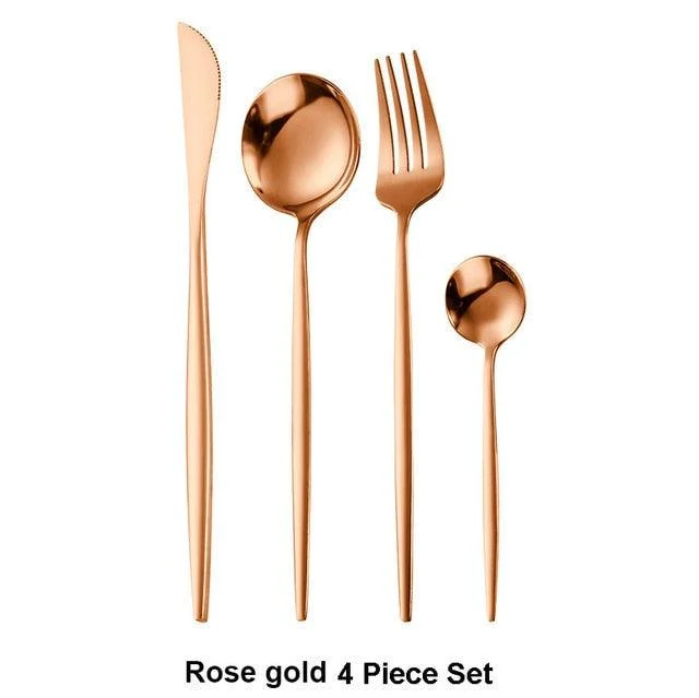 Homeko Of Food 4-piece Stainless Steel Cutlery Set, Paris -