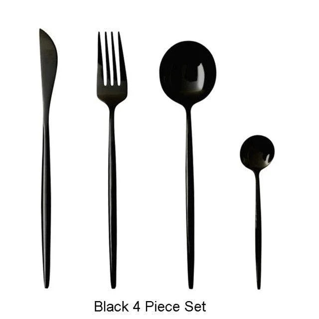 Homeko Of Food 4-piece Stainless Steel Cutlery Set, Paris -