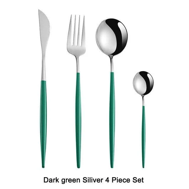 Homeko Of Food 4-piece Stainless Steel Cutlery Set, Paris -