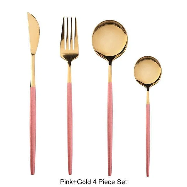 Homeko Of Food 4-piece Stainless Steel Cutlery Set, Paris -