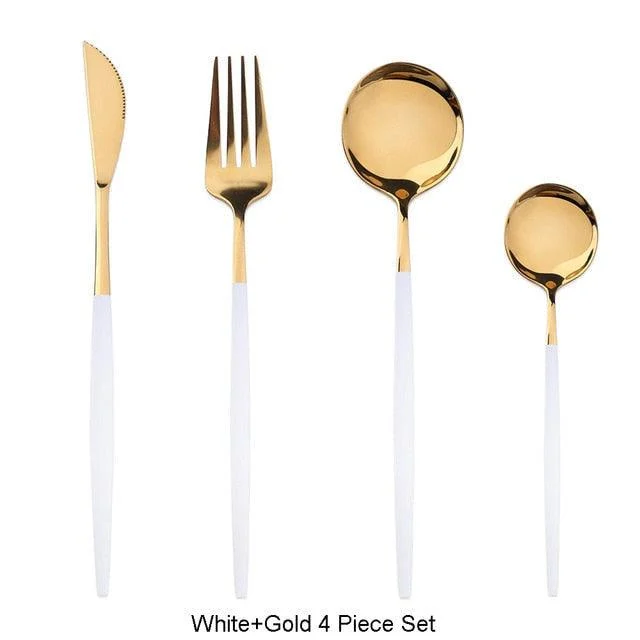 Homeko Of Food 4-piece Stainless Steel Cutlery Set, Paris -