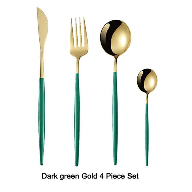 Homeko Of Food 4-piece Stainless Steel Cutlery Set, Paris -