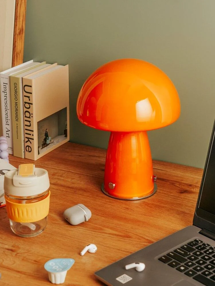 Homeko Orange Glass Table Lamp -