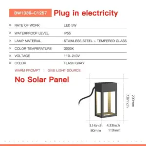 Homeko Outdoor Rectangle Designer Garden Wall Lamps