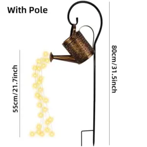 Homeko Outdoor Watering Can Waterfall Garden Lamp