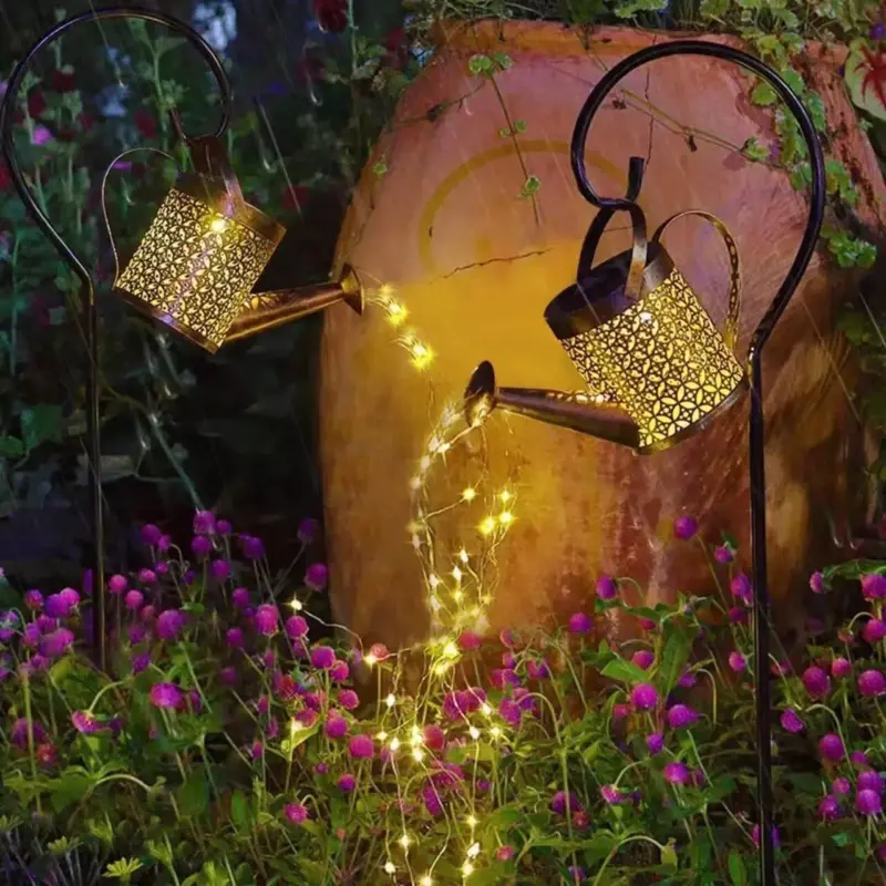 Homeko Outdoor Watering Can Waterfall Garden Lamp