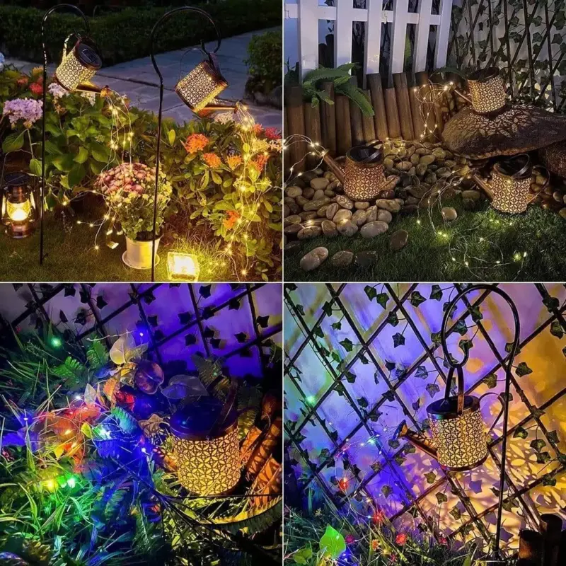 Homeko Outdoor Watering Can Waterfall Garden Lamp