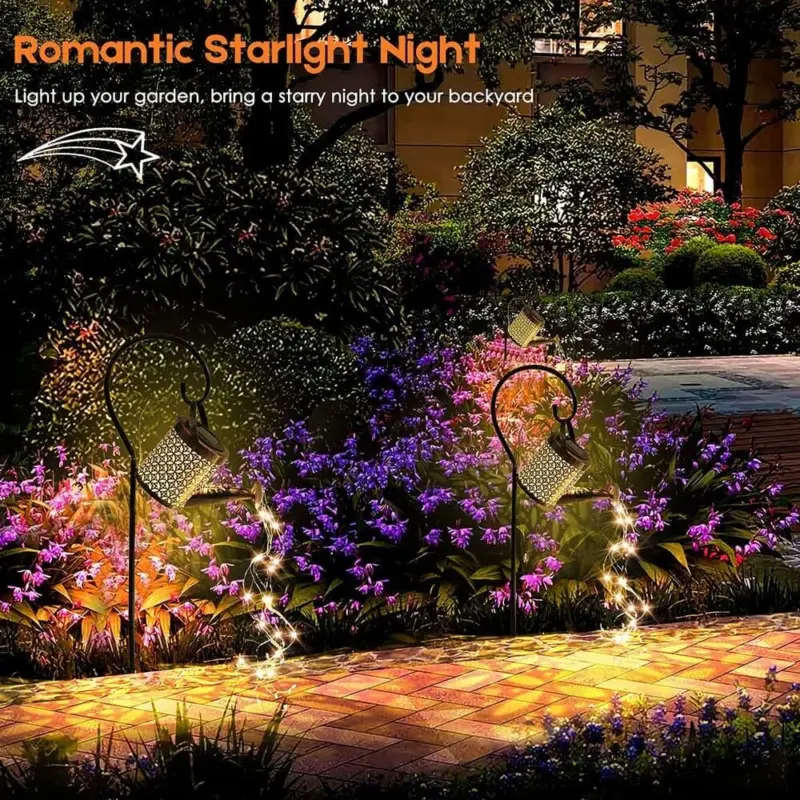Homeko Outdoor Watering Can Waterfall Garden Lamp