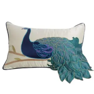 Homeko Peacock Pillow Cover