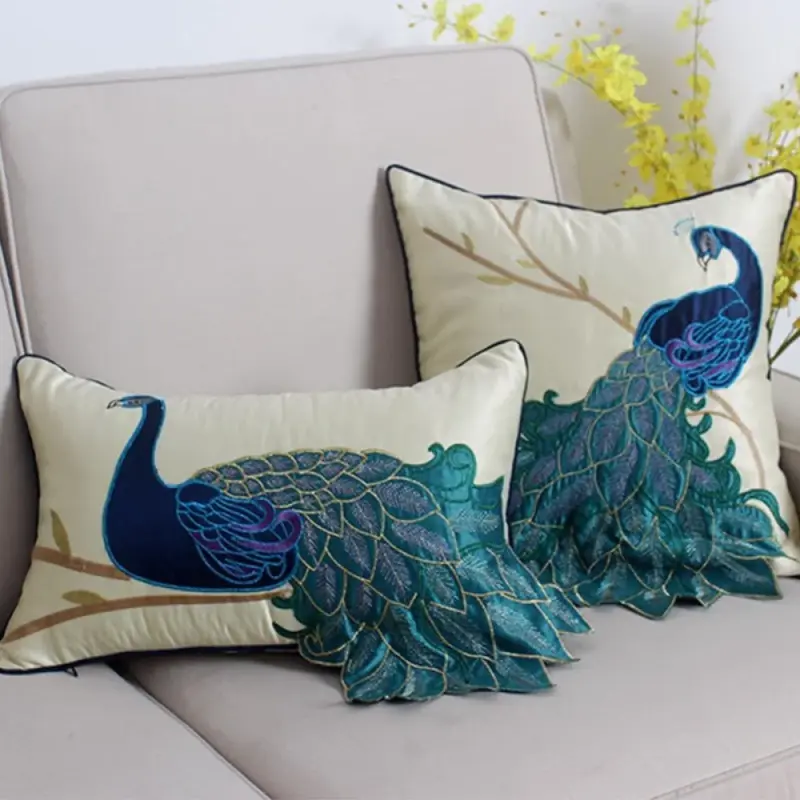 Homeko Peacock Pillow Cover