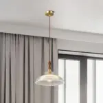 Homeko_Pendant_LED_Light_with_Ripple_Glass_Walnut_Wood_-_-4272557 Homeko Pendant LED Light with Ripple Glass Walnut Wood