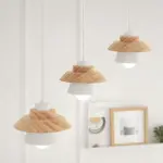 Homeko Pendant Light with Wood and Metal Layers
