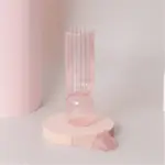 Homeko_Pink_Glass_Taper_Candle_Holder_Vases_-_-4273075 Homeko Pink Glass Taper Candle Holder Vases