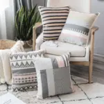 Homeko Pink and Gray Pillow Covers