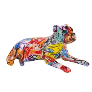 Homeko Pit Bull Graffiti Painted Statue