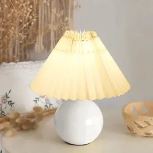 Homeko Pleated Ceramic Table Lamp