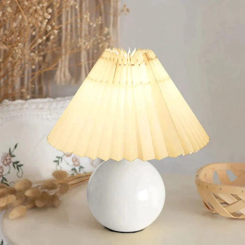 Homeko Pleated Ceramic Table Lamp -