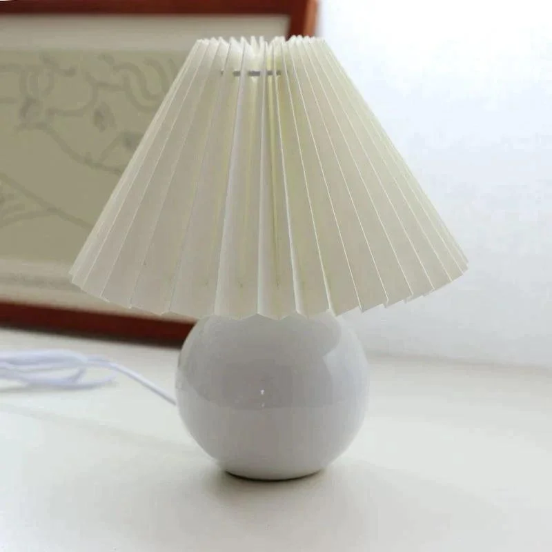 Homeko Pleated Ceramic Table Lamp -