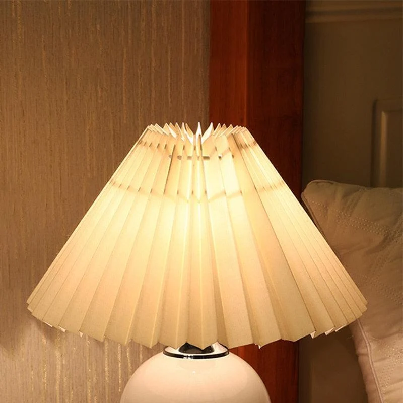 Homeko Pleated Ceramic Table Lamp -