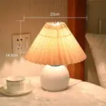 Homeko Pleated Ceramic Table Lamp