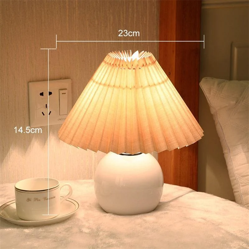 Homeko Pleated Ceramic Table Lamp -