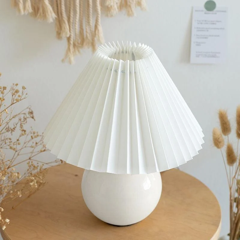 Homeko Pleated Ceramic Table Lamp -