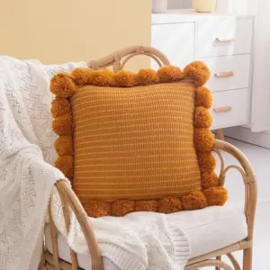 Homeko Pom Pom Pillow Cover