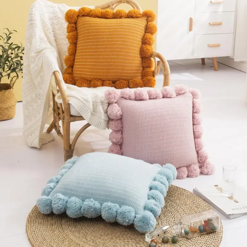 Homeko Pom Pom Pillows