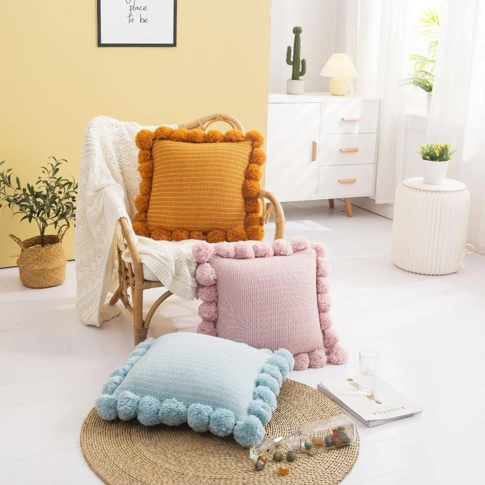 Homeko Pom Pom Pillows -