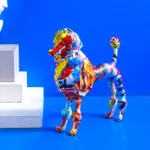Homeko Poodle Nordic Painted Statue