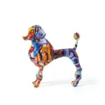 Homeko Poodle Nordic Painted Statue