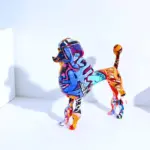 Homeko Poodle Nordic Painted Statue
