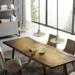 Homeko Postmodern LED Marble Disc Pendant Lights
