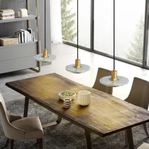 Homeko Postmodern LED Marble Disc Pendant Lights