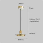 Homeko Postmodern LED Marble Disc Pendant Lights