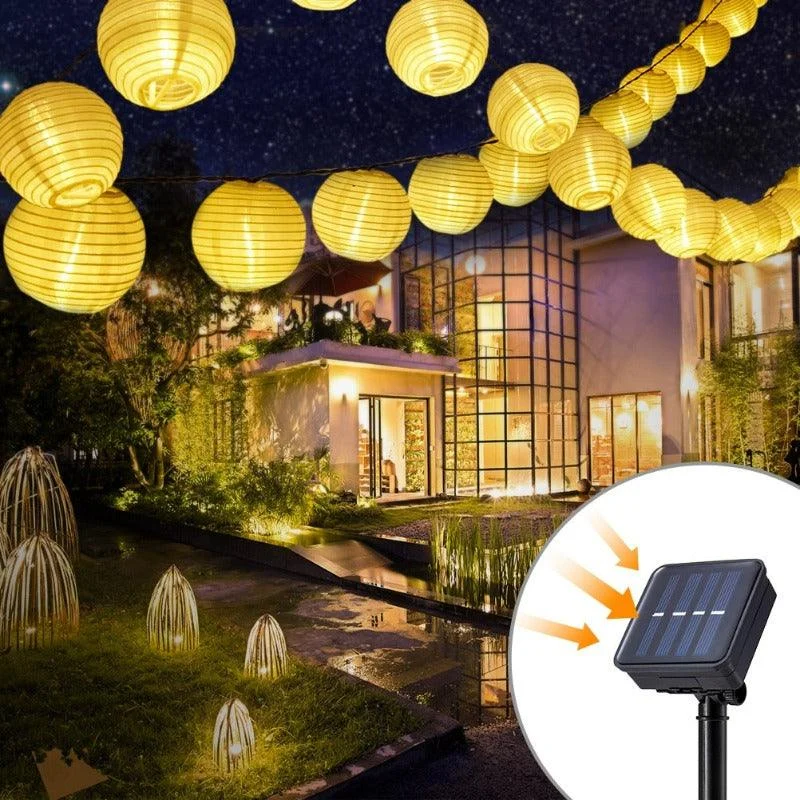 Homeko Powered Outdoor Lantern String Lights -