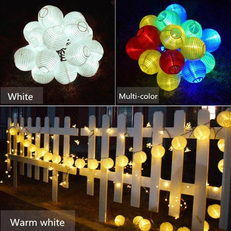 Homeko Powered Outdoor Lantern String Lights -