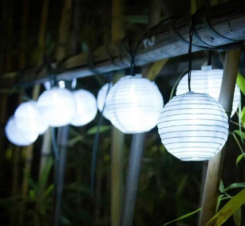 Homeko Powered Outdoor Lantern String Lights