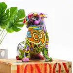 Homeko Pug Nordic Painted Statue