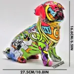 Homeko Pug Nordic Painted Statue